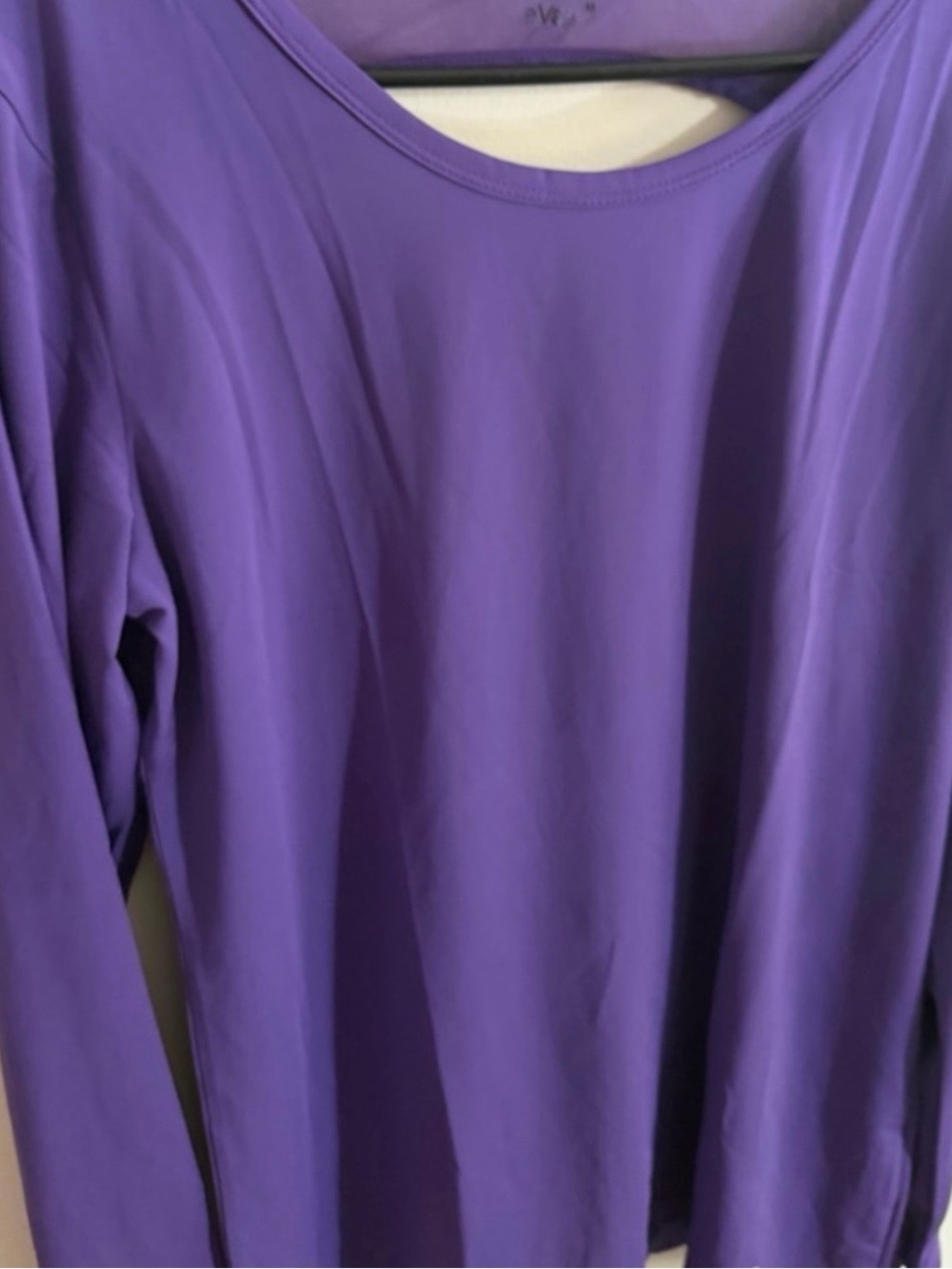 Brick Built Evan Purple Scoop Cut
Out Back Long Sleeve Top Workout Exercise